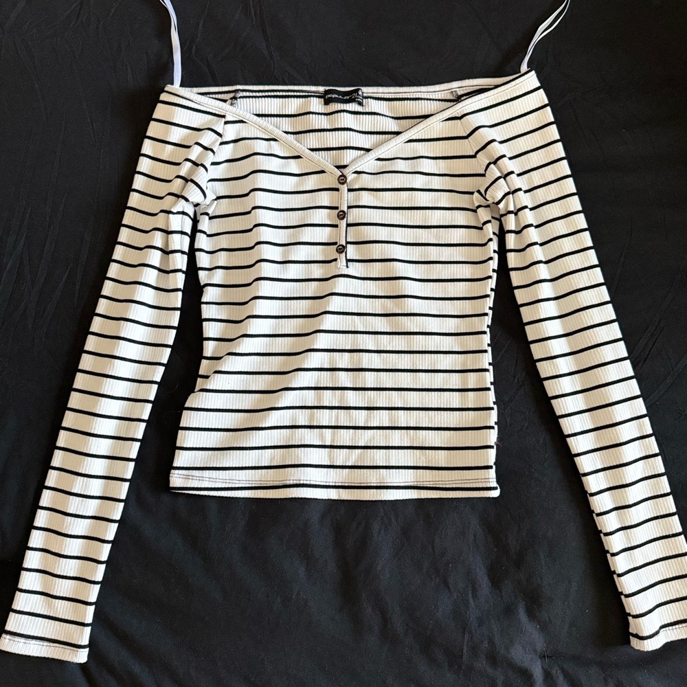 Striped Off-Shoulder Top